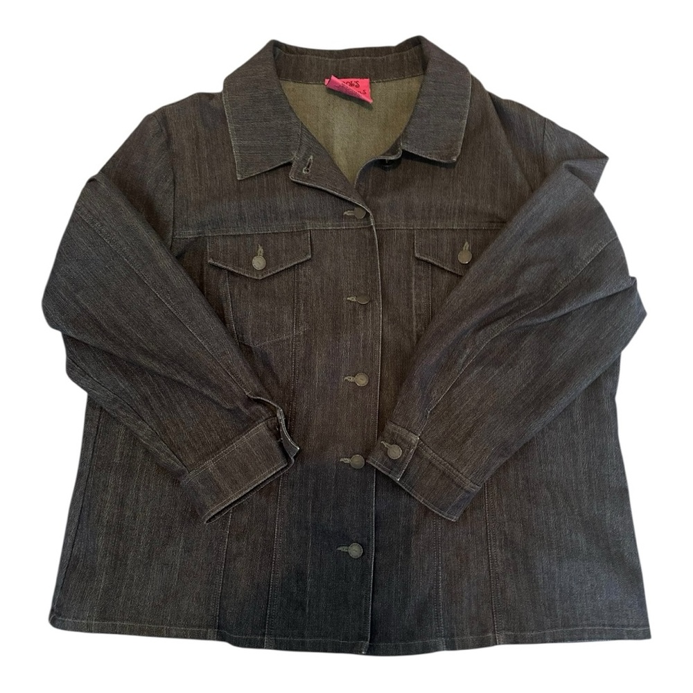 Vintage Carol’s Denims Lightweight Denim Shacket XL Dark Blue Green Vintage